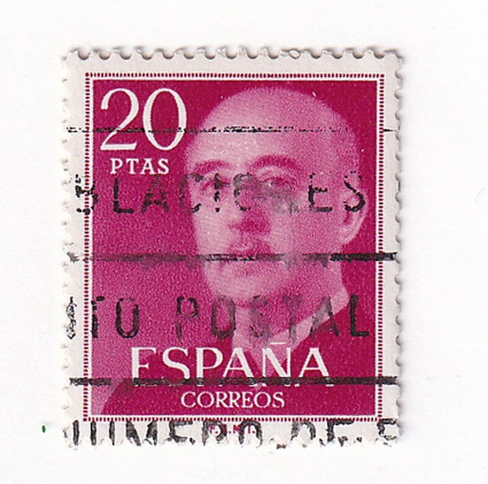 Sello ESPAÑA 1954 20 ptas Scott817 A221 Franco usado R236 Foto 1 de 1