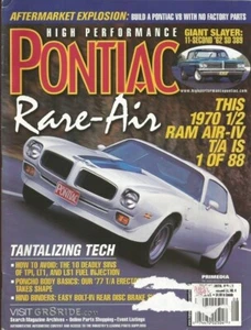 HIGH PERFORMANCE PONTIAC 2001 AUG - FI TECH, 62 SD CAT, '70 T/A RAM AIR IV - Bild 1 von 1