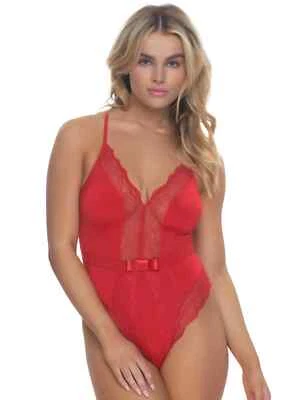 Lencería Rojo Talla M Henny Micro y Encaje Body Jezabel de Felina Foto 1 de 2