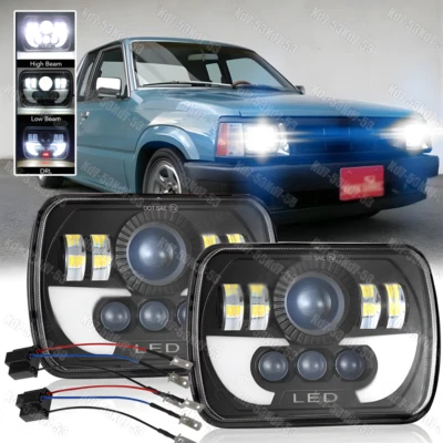 Faros LED 7x6" Hi/Lo DRL para camioneta Mazda b2000 b2200 b2600 1986-1993 Foto 1 de 4