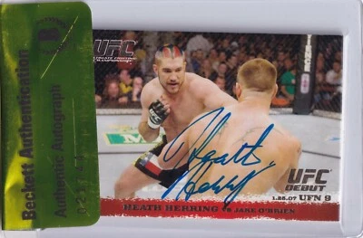 Heath Herring Signed 2009 Topps UFC Round 1 Gold Rookie Card 57 BAS COA RC UFN 9 - Image 1 of 4