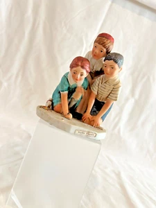 NORMAN ROCKWELL 1973 "MARBLE SHOOTER" NR-11 FIGURINE - Picture 1 of 2