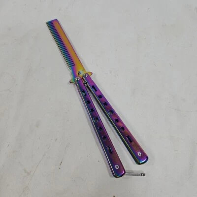 Бабочка Balisong тренер нож. Тупой инструмент металлический тренировочный нож. НОВЫЙ. Цветной. - Изображение 1 из 4