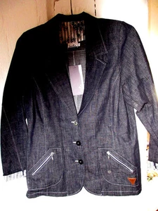 TOP Bluse Damen Jacke Blazer Blusenjacke Lau Rie Laurie NEU Gr.38 grau Taschen - Picture 1 of 12