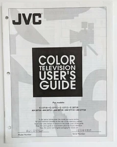 JVC Color Television User's Guide Manual For av-27720 27710 20730 20721 20720 - Picture 1 of 3