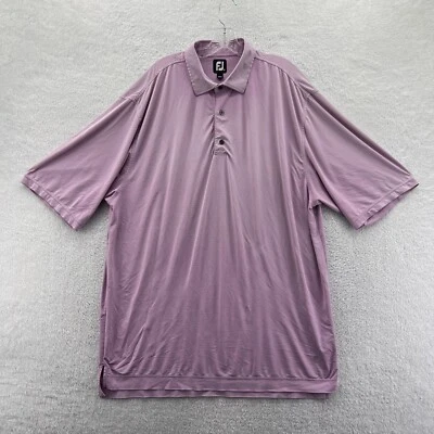 FootJoy XXL Para Hombres Rayas Púrpura Manga Corta Polo 2XL Cuello Atlético Foto 1 de 4