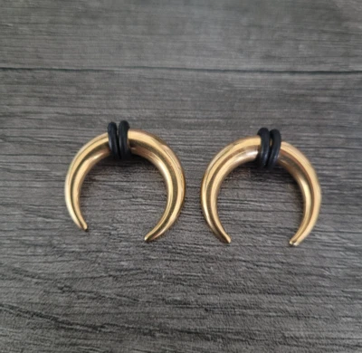 Pick 2 Sizes: Gold Pinchers Horseshoes Gauges Septum Ring stretching Kit set - Image 1 of 4