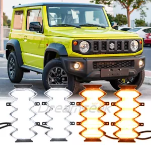 White Amber Car Light LED Front Grille Running Lights For Suzuki Jimny 2019+ - Picture 1 of 10