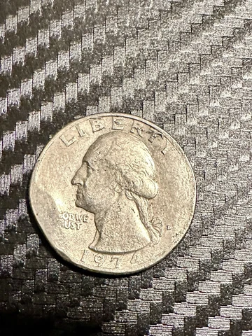 1974 quarter error Mint Mark Small D Cover