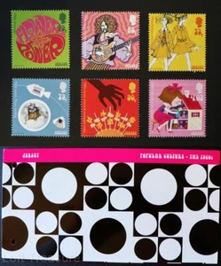 Estampillas de Jersey: "Cultura Popular Años 60" Paquete de Presentación MNH Juego de 6 Valores 2018 - Imagen 1 de 5