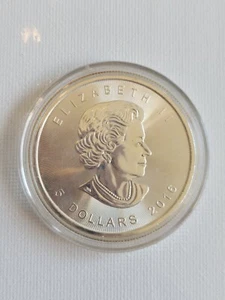 2016 Canada Elisabetta II 5 dollari argento foglia d'acero 1 oz moneta d'argento 999 - Foto 1 di 2