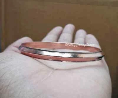 Reines Kupfer Kara Kragen Rand Sikh Punjabi Singh Armreif Kaur Khalsa Kada Armband - Bild 1 von 4