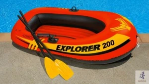 Bote Inflable Con Remos Balsa Bote De Pesca Resistente Durable Bomba De Aire - Picture 1 of 6