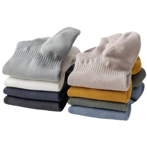 5 Paar Herren Baumwolle solide Bootssocken Stretch unsichtbar No-Show weiche kurze Socken - Bild 1 von 17