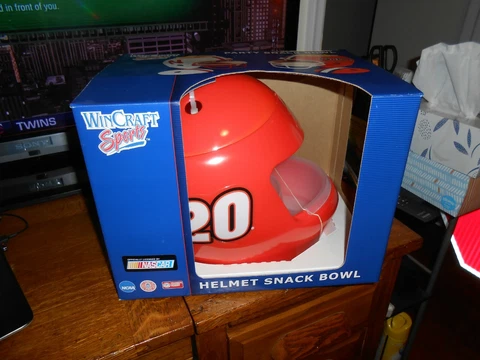 NASCAR WINCRAFT SPORTS FULL SIZE HELMET SNACK BOWL #20 [TONY STEWART B/NEW FR SH Cover