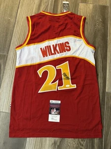 Dominique Wilkins Signed Atlanta Hawks Jersey NBA HOF France JSA COA Proof - Picture 1 of 7