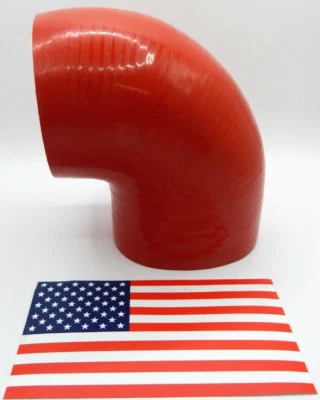 89mm 90 Degree Hi Temp Hi Pressure 4 Layer Turbo Tube Coupler CAI 3.5" to 3.5" - Image 1 of 4