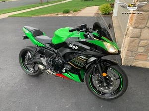 FDA Injection Green Black Fairing Fit for 2017 2019 Kawasaki Ninja 650R 650 c004 - Picture 1 of 12