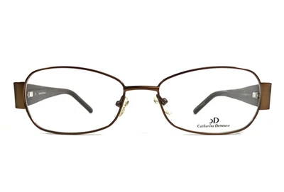 Catherine Deneuve Eyeglasses Frames CD-304 SBRN Satin Brown Crystals 53-17-135 - Image 1 of 4