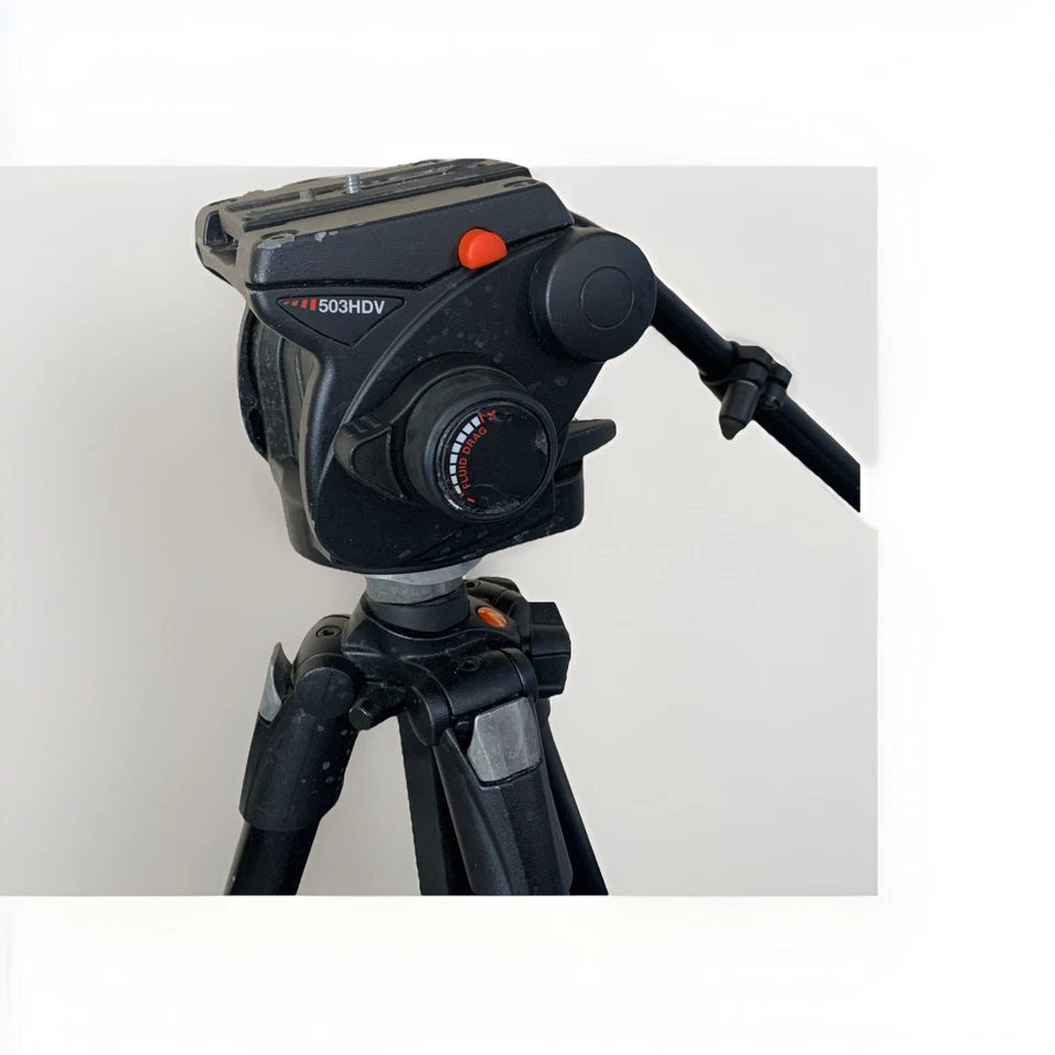 Manfrotto 503HDV Professional Video Fluid Head and Tripod 055XDB Pan Clean - Image 1 of 4