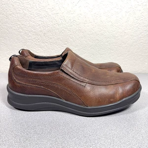 SAS Cruise On Loafers Mens 9.5 W Wide Brown Leather Slip On Comfort Shoes - Picture 1 of 16