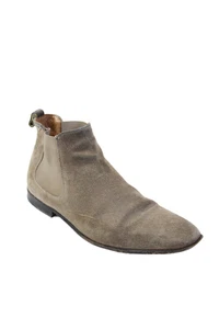 Paul Smith Mens Suede Patchwork Elastic Slip-On Ankle Boots Beige Size 7 - Picture 1 of 5