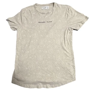 T-shirt vintage Abercrombie & Fitch beige donna grande 100% cotone - Foto 1 di 12