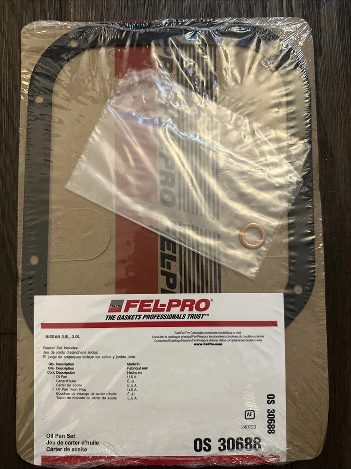 Fel-Pro OS 30688 Engine Oil Pan Gasket Set, New For Nissan 3.5L, 3.0L - Image 1 of 1