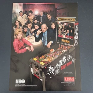 Flyer Affiche Publicitaire Flipper Stern The Sopranos Vintage Pinball - Foto 1 di 2