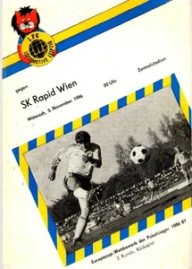 Programma Lokomotive Liepzig - Rapid Wien CWC 1986-87 - Picture 1 of 1