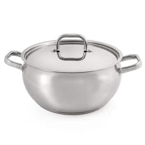 BergHOFF Bauchform 5,5 Quart 18/10 Edelstahl 9,5 Zoll Suppentopf mit SS Deckel - Bild 1 von 7
