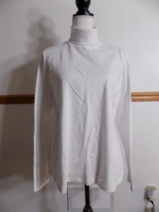 Croft & Barrow Damen Rollkragen Langarmshirt, weiß XXL *NEU* - Bild 1 von 5