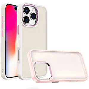 For iPhone 16 Pro 6.3in Case Soft Acrylic Hybrid Metal Buttons + Tempered Glass - Imagen 1 de 15