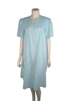 Vestido Miss Elaine Vintage Seersucker Azul Guinga Collette Lencería M Foto 1 de 4