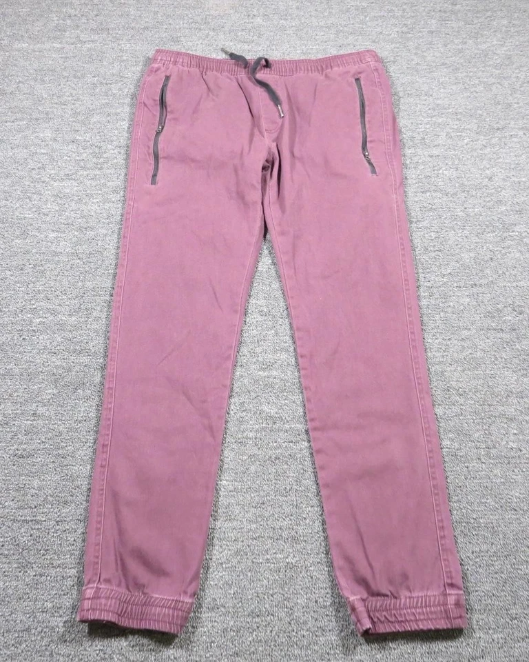 Pantalones de Carbono Para Hombre Medianos Borgoña Freedom Flex Joggers Cordón Puños Elásticos Foto 1 de 4