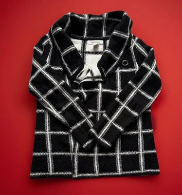 Ellen Tracy Black White Plaid Women’s Jacket Cardigan Size Small - Image 1 of 4