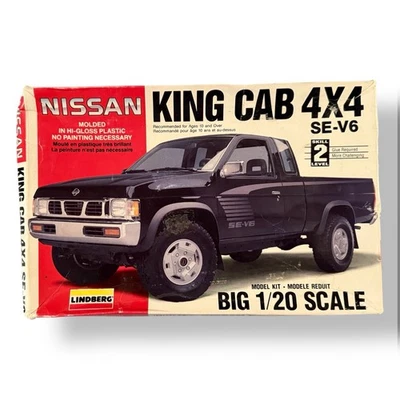 Lindberg NISSAN King Cab 4x4 SE-V6 Model 1/20 Scale Open Box Some Pieces Glued - Image 1 of 4