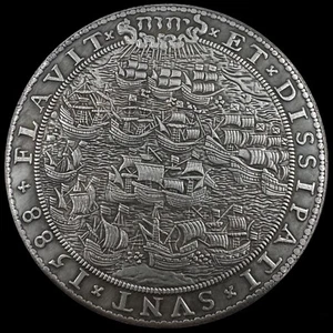 Elizabeth I Defeat of the Spanish Armada Medal 1588 UK Medal Netherlands Order - Picture 1 of 12