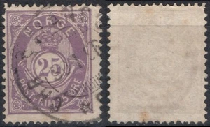 1667 Norway 1886-93, NK 55 nicely canc, Weak perf at upper left corner, MI 47. - Picture 1 of 1