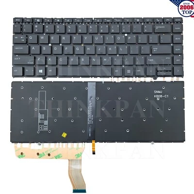 全新 US Laptop keyboard Backlit for HP ZBook Studio G5 EliteBook 1050 G1 黑色 — 第 1/4 张图片
