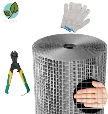 Galvanized Welded Wire Mesh Chicken Poultry Fence Mesh Roll 1/2 inch 48"x100' - Image 1 of 4