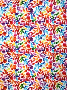 Schmuckton Blumen Stoff Baumwolle rosa orange lila Patt # 7187 Hi-Fashion Stoffe - Bild 1 von 4