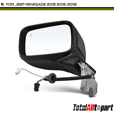 Espejo retrovisor negro con calefacción para Jeep Renegade BU 2015 2016-2018 lado izquierdo izquierdo del conductor Foto 1 de 4