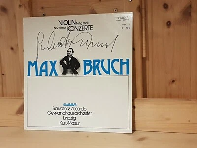 Signed by SALVATORE ACCARDO Bruch Violin Concertos 1 & 2 ETERNA LP B/S Signiert - Bild 1 von 3