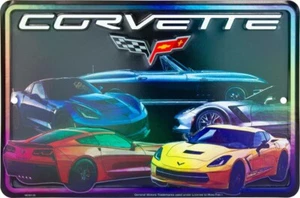 Corvette 5 Model Embossed Metal Sign 8x12 - Picture 1 of 1
