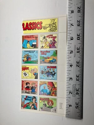 10 Vintage Comic Strip Classics USA 32 Cent Stamps 1995 USPS Popeye Blondie - Image 1 of 4