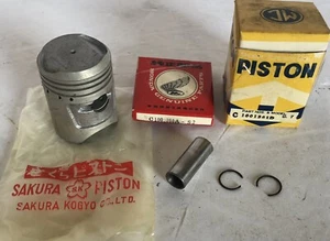Kit de pistón para Honda C100 C102 3er gran tamaño 0,75 anillos pin clips nuevo stock antiguo - Imagen 1 de 3