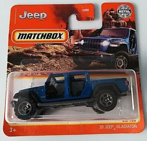 ´20 Jeep Gladiator Blue Matchbox 36/100 GXM54-LA10 Metal Mattel New - Imagen 1 de 6