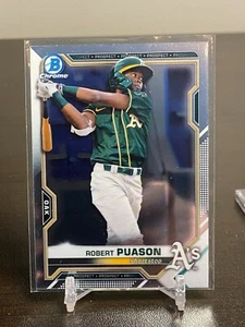 Bowman Draft 2021 cromado Robert Puason #BDC-153 Oakland A's ¡QTY!¡! - Imagen 1 de 2