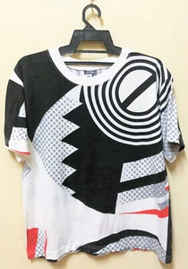 VINTAGE 80s 1989 THE ROLLING STONES POP ART ROCK TOUR T-SHIRT BROCKUM AOP - Picture 1 of 5